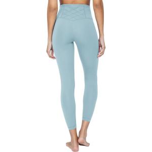 imageYogalicious High Waist Ankle Legging Squat Proof Criss Cross VBack PantSmoke Blue