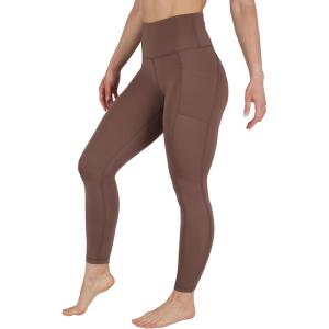 imageYogalicious Squat Proof Fleece Lined Legging High Waisted Thermal Winter Running Pants for WomenCoffee Quartz WPocket