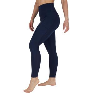 imageYogalicious Squat Proof Fleece Lined Legging High Waisted Thermal Winter Running Pants for WomenDark Navy WPocket