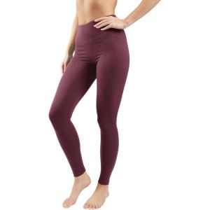 imageYogalicious Squat Proof Fleece Lined Legging High Waisted Thermal Winter Running Pants for WomenMauve Wine