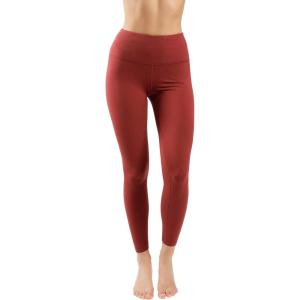 imageYogalicious Squat Proof Fleece Lined Legging High Waisted Thermal Winter Running Pants for WomenRustic Cognac