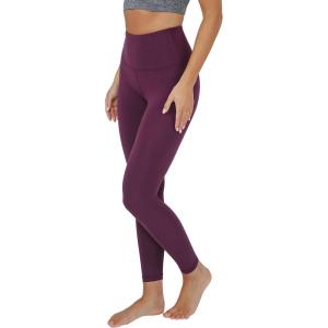 imageYogalicious Super High Waist Legging Squat Proof Buttery Soft Workout Yoga PantMauve Wine 25