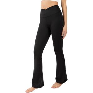 imageYogalicious Womens High Waisted Flare Legging Squat Proof Yoga Bootcut Wide Leg Crossover PantClassic Black 315