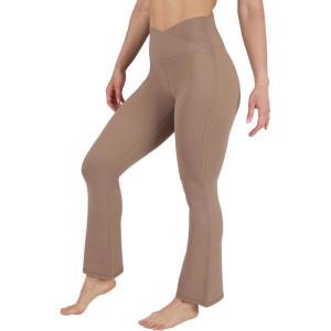 imageYogalicious Womens High Waisted Flare Legging Squat Proof Yoga Bootcut Wide Leg Crossover PantLeafless Tree 315