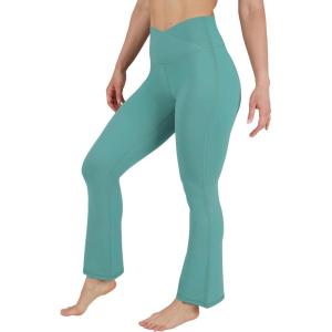 imageYogalicious Womens High Waisted Flare Legging Squat Proof Yoga Bootcut Wide Leg Crossover PantNorth Sea 315