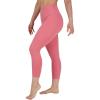 imageYogalicious High Waist Buttery Soft Lightweight Capri Leggings High Rise Workout Yoga Pants for WomenCalypso Coral Lux