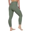 image90 Degree By Reflex Womens High Waisted Capri Legging Side Pocket Squat Proof Gym Workout Yoga PantBay Leaf