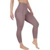 image90 Degree By Reflex Womens High Waisted Capri Legging Side Pocket Squat Proof Gym Workout Yoga PantMocha