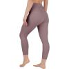 image90 Degree By Reflex Womens High Waisted Capri Legging Side Pocket Squat Proof Gym Workout Yoga PantMocha
