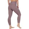 image90 Degree By Reflex Womens High Waisted Capri Legging Side Pocket Squat Proof Gym Workout Yoga PantMocha