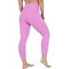 image90 Degree By Reflex Womens High Waisted Capri Legging Side Pocket Squat Proof Gym Workout Yoga PantOpera Mauve