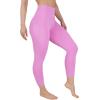 image90 Degree By Reflex Womens High Waisted Capri Legging Side Pocket Squat Proof Gym Workout Yoga PantOpera Mauve