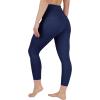 image90 Degree By Reflex Womens High Waisted Capri Legging Side Pocket Squat Proof Gym Workout Yoga PantTwlight