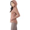 imageYogalicious FullZip Lightweight Hooded Running Workout Yoga Lux Jacket with PocketsBeaver Fur