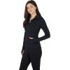 imageYogalicious FullZip Lightweight Hooded Running Workout Yoga Lux Jacket with PocketsBlack