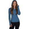 imageYogalicious FullZip Lightweight Hooded Running Workout Yoga Lux Jacket with PocketsBlue Fusion