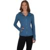 imageYogalicious FullZip Lightweight Hooded Running Workout Yoga Lux Jacket with PocketsBlue Fusion