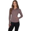 imageYogalicious FullZip Lightweight Hooded Running Workout Yoga Lux Jacket with PocketsMocha