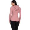 imageYogalicious FullZip Lightweight Hooded Running Workout Yoga Lux Jacket with PocketsNostalgia Rose