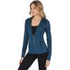 imageYogalicious FullZip Lightweight Hooded Running Workout Yoga Lux Jacket with PocketsOcean Silk