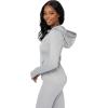 imageYogalicious FullZip Lightweight Hooded Running Workout Yoga Lux Jacket with PocketsSleet