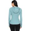 imageYogalicious FullZip Lightweight Hooded Running Workout Yoga Lux Jacket with PocketsSmoke Blue