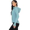 imageYogalicious FullZip Lightweight Hooded Running Workout Yoga Lux Jacket with PocketsSmoke Blue
