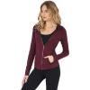 imageYogalicious FullZip Lightweight Hooded Running Workout Yoga Lux Jacket with PocketsWindsor Wine