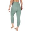 imageYogalicious High Waist Squat Proof Yoga Capri Leggings with Side Pockets for WomenChinois Green Lux With Pocket