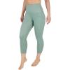 imageYogalicious High Waist Squat Proof Yoga Capri Leggings with Side Pockets for WomenChinois Green Lux With Pocket