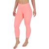 imageYogalicious High Waist Squat Proof Yoga Capri Leggings with Side Pockets for WomenFusion Coral Lux With Pocket