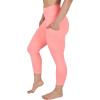 imageYogalicious High Waist Squat Proof Yoga Capri Leggings with Side Pockets for WomenFusion Coral Lux With Pocket