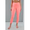 imageYogalicious High Waist Squat Proof Yoga Capri Leggings with Side Pockets for WomenFusion Coral Lux With Pocket