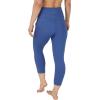 imageYogalicious High Waist Squat Proof Yoga Capri Leggings with Side Pockets for WomenGray Blue Lux With Pocket