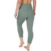 imageYogalicious High Waist Squat Proof Yoga Capri Leggings with Side Pockets for WomenGreen Milieu Lux With Pocket