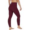 imageYogalicious High Waist Ultra Soft 78 Ankle Length Leggings with Pockets for WomenRed Dahlia Lux