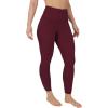 imageYogalicious High Waist Ultra Soft 78 Ankle Length Leggings with Pockets for WomenRed Dahlia Lux