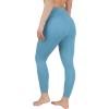 imageYogalicious Womens High Waisted Leggings Squat Proof Workout Running Yoga PantsAdriatic Blue