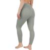 imageYogalicious Womens High Waisted Leggings Squat Proof Workout Running Yoga PantsDeep Lichen Green