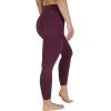 imageYogalicious Womens High Waisted Leggings Squat Proof Workout Running Yoga PantsMauve Wine