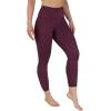 imageYogalicious Womens High Waisted Leggings Squat Proof Workout Running Yoga PantsMauve Wine