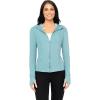 imageYogalicious FullZip Lightweight Hooded Running Workout Yoga Lux Jacket with PocketsSmoke Blue
