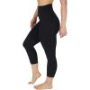 imageYogalicious High Waist Squat Proof Yoga Capri Leggings with Side Pockets for WomenBlack Lux Super High Waist With Pocket