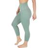 imageYogalicious High Waist Squat Proof Yoga Capri Leggings with Side Pockets for WomenChinois Green Lux With Pocket