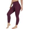 imageYogalicious Womens High Waisted Leggings Squat Proof Workout Running Yoga PantsMauve Wine
