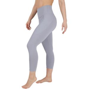 image90 Degree By Reflex Womens High Waisted Capri Legging Side Pocket Squat Proof Gym Workout Yoga PantWeathervane