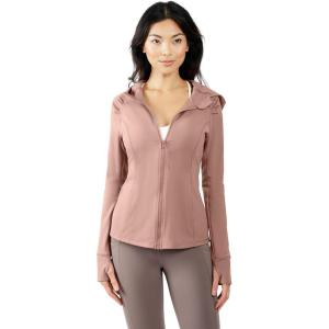 imageYogalicious FullZip Lightweight Hooded Running Workout Yoga Lux Jacket with PocketsBeaver Fur