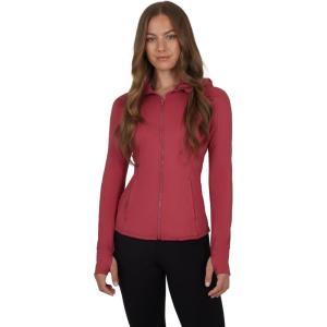 imageYogalicious FullZip Lightweight Hooded Running Workout Yoga Lux Jacket with PocketsEarth Red