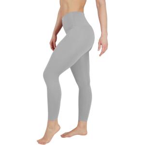 imageYogalicious Womens High Waisted Leggings Squat Proof Workout Running Yoga PantsSleet