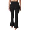 imageYogalicious Flared 78 Legging High Waisted Bootcut Tummy Control Wide Leg Pants for WomenBlack